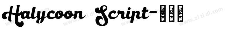 Halycoon Script字体转换